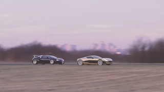 Watch A Bugatti Veyron Get Destroyed In A Drag Race By The Rimac Electric Hypercar<em></em>